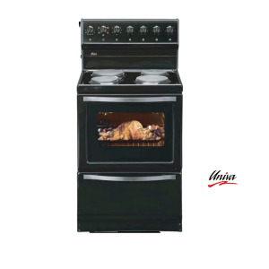 Univa 116 Black Stove With Storage Drawer