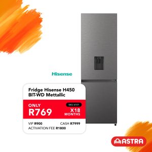 Fridge Hisense H450 BIT-WD Mettallic