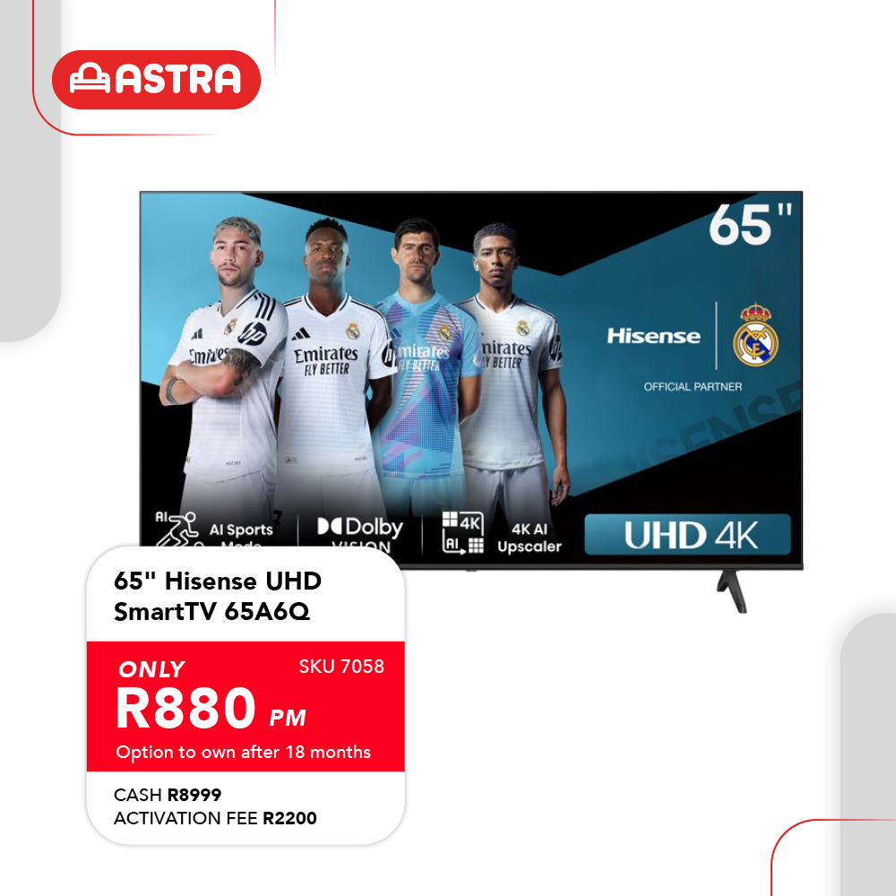 65" Hisense UHD SmartTV 65A6Q