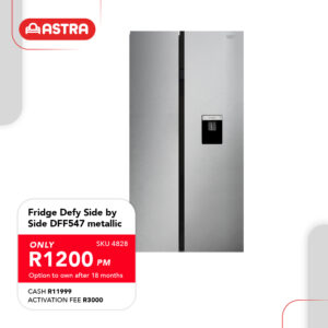 Defy DFF547 Side by Side Metallic Fridge