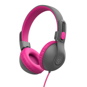 JLAB JBuddies Studio 2 Wired and Wireless Headphones - Pink/Grey