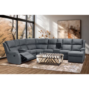New York 1 Action Recliner Corner Lounge suite - Grey