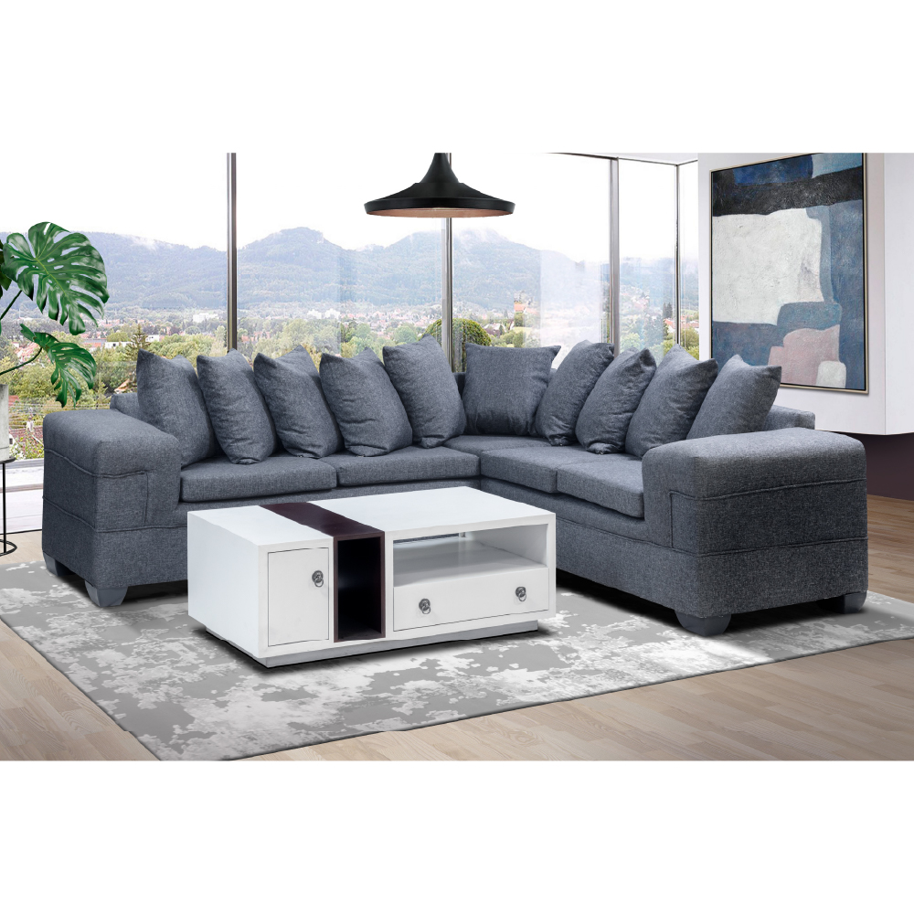 Alaska corner lounge suite - Grey - Astra Furnishers