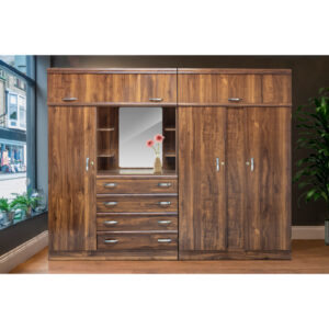 2 Piece Classic Multirobe Oak & Pecan Wardrobe
