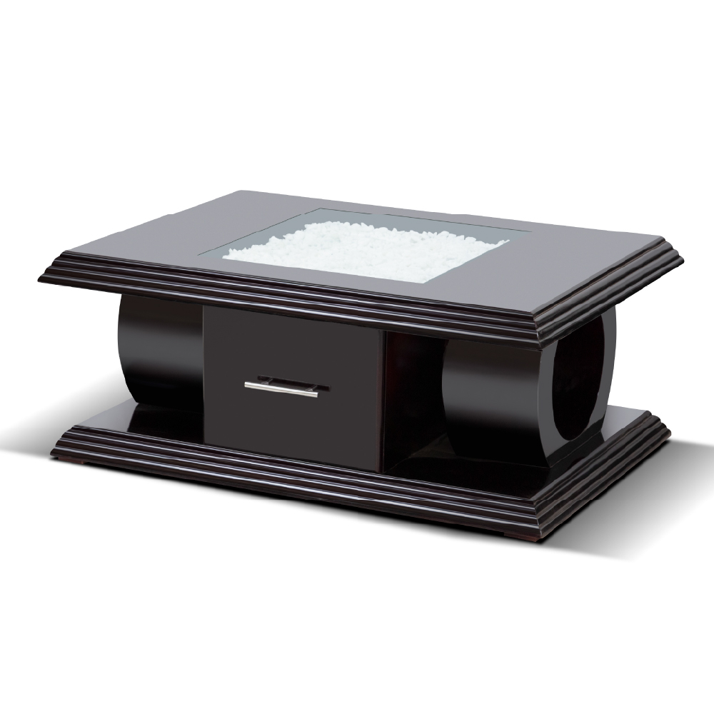 Glass stone coffee table