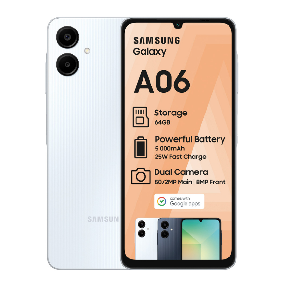 Samsung A06 64GB Dual sim cellphone - Astra Furnishers